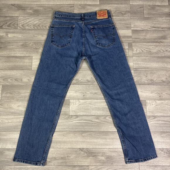 Levi's 505 Regular Fit Straight Leg Denim Jeans Medium Wash sz 33 x 29.5 - Picture 5 of 7